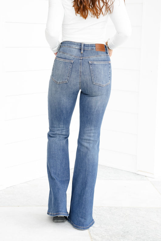 Lux Avani Mid Rise Flare Jeans with FlexFit™